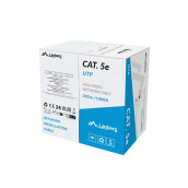 Кабел Lanberg LAN cable CAT.5e 305m solid cca grey fluke passed - LCU5-15CC-0305-S