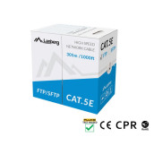 Кабел Lanberg LAN cable CAT.5e ftp 305m solid cu grey cpr + fluke passed - LCF5-11CU-0305-S