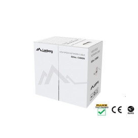 Кабел Lanberg LAN Cable CAT.5E UTP 305M Solid Cu Blue Fluke - LCU5-12CU-0305-B