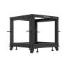 Комуникационен шкаф Lanberg open rack 19" 9U 600x600-1100 adjustable black - OR01-6109-B