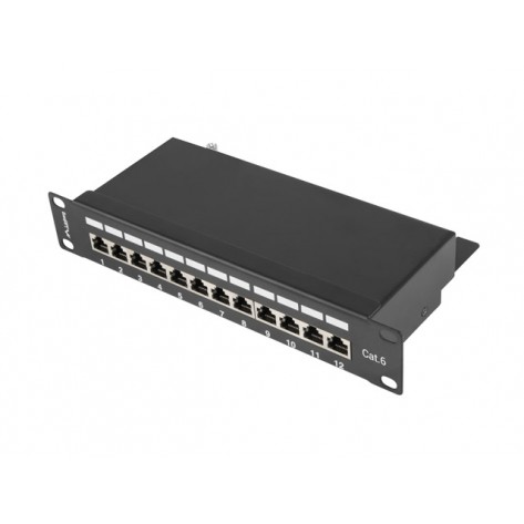 Пач панел Lanberg patch panel 12port 1U 10" CAT.6 shielded - PPF6-9012-B