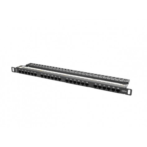 Пач панел Lanberg patch panel 24 port 0.5U CAT.6 - PPU6-0024-B