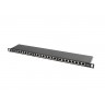 Пач панел Lanberg patch panel 24 port 0.5U CAT.6 shielded - PPS6-0024-B