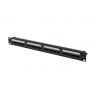 Пач панел Lanberg patch panel 24 port 1U 19" CAT.6a utp black - PPUA-1024-B