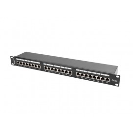 Пач панел Lanberg patch panel 24 port 1U CAT.5E shielded - PPS5-1024-B