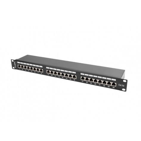 Пач панел Lanberg patch panel 24 port 1U CAT.5E shielded - PPS5-1024-B