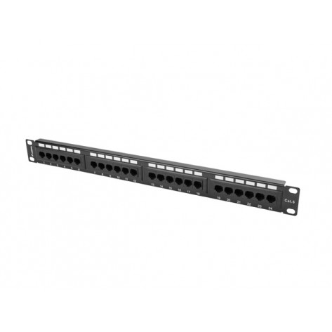 Пач панел Lanberg patch panel 24 port 1U CAT.6 - PPU6-1024-B