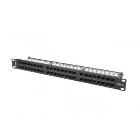 Пач панел Lanberg patch panel 48 port 1U CAT.6 - PPU6-1048-B