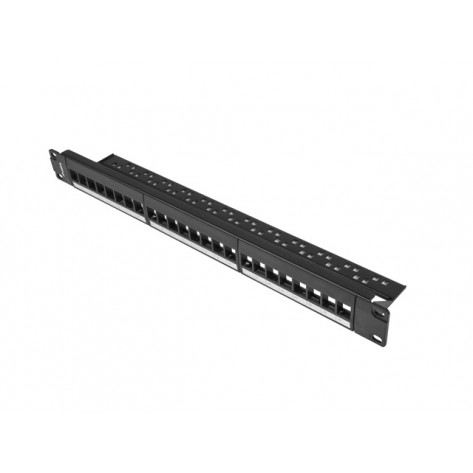Пач панел Lanberg patch panel blank 24 port 1U for keystone modules - PPKS-1024-B