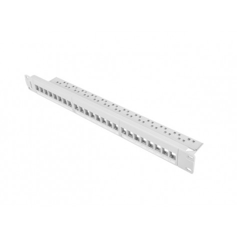Пач панел Lanberg patch panel blank 24 port 1U for keystone modules gray - PPKS-1024-S