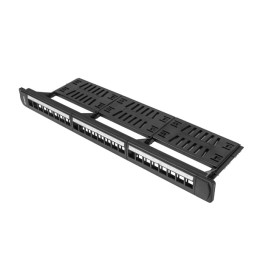 Пач панел Lanberg patch panel blank 24 port 1U with organizer for keystone modules - PPKS-1124-B