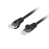 Кабел Lanberg patchcord CAT.6 utp lszh cu 0.5m black fluke passed - PCU6-10CU-0050-BK