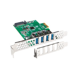 Lanberg pci express x1 card->4x USB-A 3.1 gen1 low profile