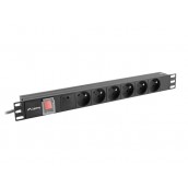 Разклонител Lanberg power distribution unit  - PDU-06E-0200-BK