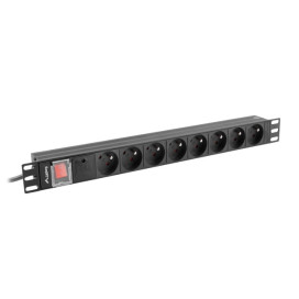 Разклонител Lanberg power distribution unit  - PDU-08E-0200-BK