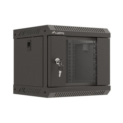 Комуникационен шкаф Lanberg rack cabinet 10" wall-mount 4U - WF11-3304-10B