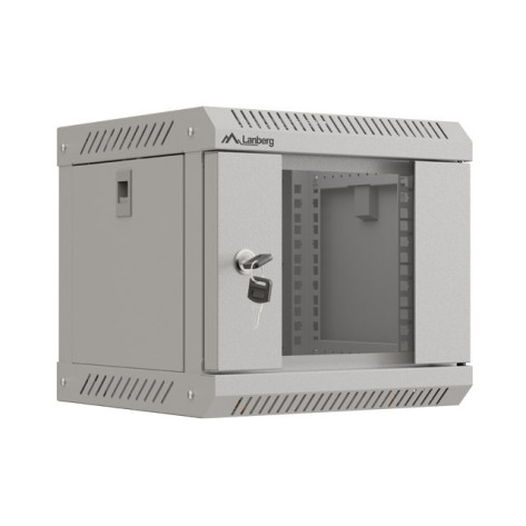 Комуникационен шкаф Lanberg rack cabinet 10" wall-mount 4U - WF11-3304-10S
