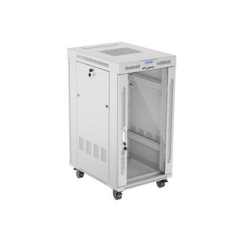 Комуникационен шкаф Lanberg rack cabinet 19" free-standing 22U - FF01-6822-12SL