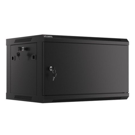 Комуникационен шкаф Lanberg rack cabinet 19" wall-mount 6U - WF01-6406-00B