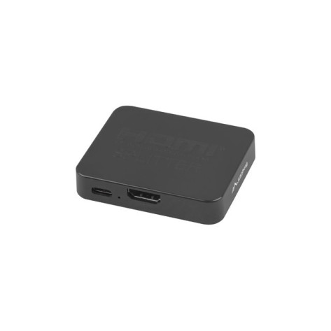 Адаптер Lanberg Splitter Video HDMI->2x HDMI 4K + USB-C port - SPV-HDMI-1002
