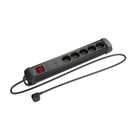 Разклонител Lanberg surge protector sp1 1.5m 5x french outlets black - SP1-05E-0150-BK