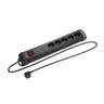 Разклонител Lanberg surge protector sp1 1.5m 5x french outlets black - SP1-05E-0150-BK