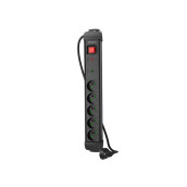 Разклонител Lanberg Surge Protector SP1 5M 5 x French Outlets Black - SP1-05E-0500-BK