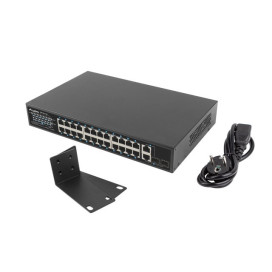 Комутатор Lanberg switch 24x 100mb poe+ - RSFE-24P-2C-360