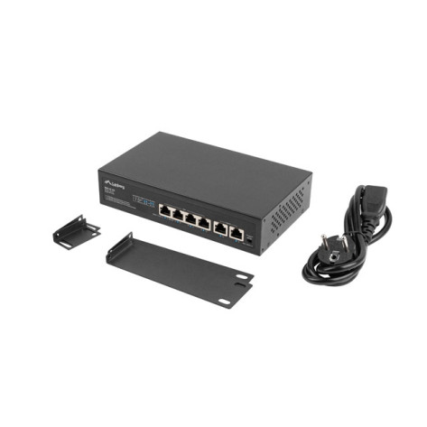 Комутатор Lanberg switch 4x 100mb poe+ - RSFE-4P-2FE-60