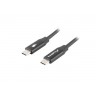 Кабел Lanberg USB-C M - CA-CMCM-40CU-0018-BK