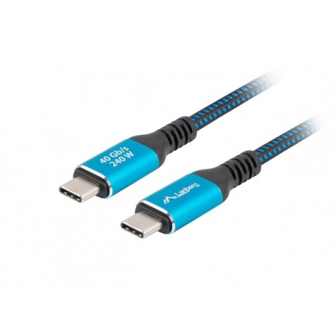 Кабел Lanberg USB-C M - CA-CMCM-45CU-0010-BK