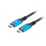 Кабел Lanberg USB-C M - CA-CMCM-45CU-0010-BK
