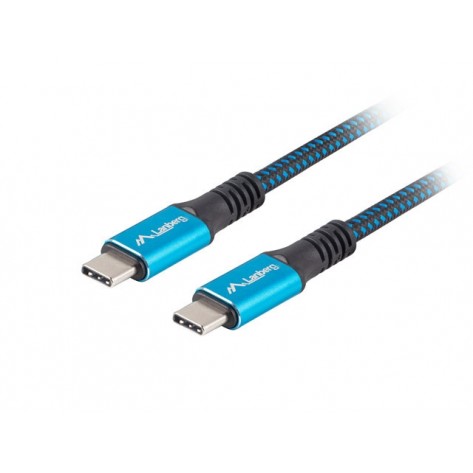 Кабел Lanberg USB-C M - CA-CMCM-45CU-0012-BK