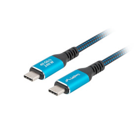 Кабел Lanberg USB-C M - CA-CMCM-45CU-0015-BK