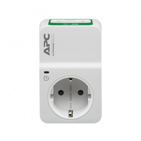 Филтър APC Essential SurgeArrest 1 Outlet 230V, 2 Port USB Charger, Germany - PM1WU2-GR