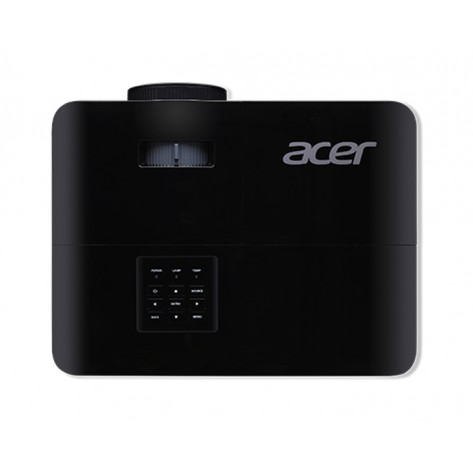 Мултимедиен проектор Acer Projector X1128i, DLP, SVGA (800 x 600), 4500 ANSI Lm, 20 000:1, 3D, Auto keystone, Hidden dongle design, 24/7 operation, Wifi, HDMI, VGA in, RCA, RS232, Audio in/out, DC Out (5V/1A), 3W Speaker, 2.7kg, Black - MR.JTU11.001