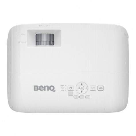 Мултимедиен проектор BenQ MH560, DLP, 1080p (1920x1080), 20 000:1, 3800 ANSI Lumens, Zoom 1.1x, Glass Lenses, Auto Vertical Keystone, Anti-Dust Sensor, VGA, 2xHDMI, S-Video, RCA, VGA out, Audio In/Out, RS232, USB A 1.5A, up to 15,000 hrs, Speaker 10W, 3D Ready, 2.3kg, White - 9H.JNG77.13E
