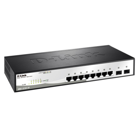 Комутатор D-Link 10-Port Gigabit Smart Switch with 2 SFP ports - DGS-1210-10