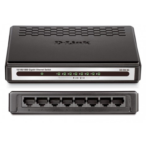 Комутатор D-Link 8-Port Gigabit Easy Desktop Switch - GO-SW-8G