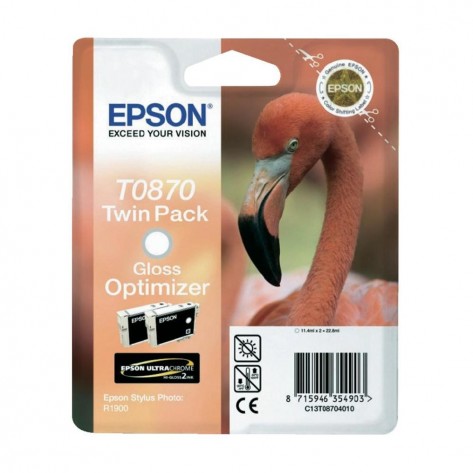 Мастилница Epson T0870 Gloss Optimizer Ink Cartridge - Twin Pack  - C13T08704010