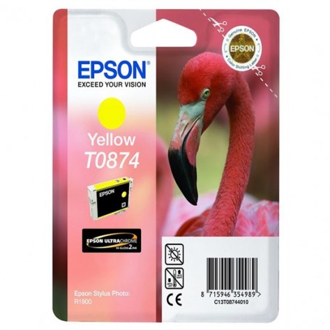 Мастилница Epson T0874 Yellow Ink Cartridge - Retail Pack  - C13T08744010