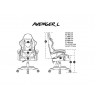 Стол Fury Gaming Chair Avenger L Black-White - NFF-1711