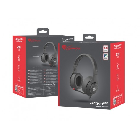 Слушалки Genesis Headset Argon 600 With Microphone Adapter Black - NSG-1658
