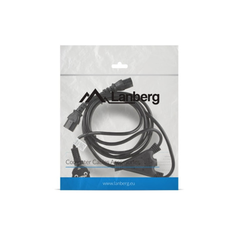 Кабел Lanberg CEE 7 - CA-C13C-13CC-0018-BK