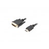 Кабел Lanberg HDMI  - CA-HDDV-10CC-0018-BK