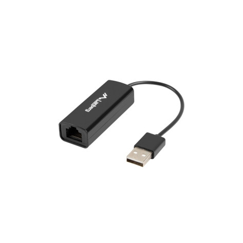 Адаптер Lanberg LAN adapter card USB 2.0 1x RJ45 100MB on cable - NC-0100-01