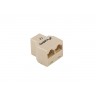 Конектор Lanberg RJ-45 inline coupler RJ-45->2XRJ-45 - AD-RJ45-2RJ45-OU