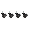 Аксесоар Lanberg castors x4 with thread and brake for wall mounting 19" cabinets - AK-1601-B