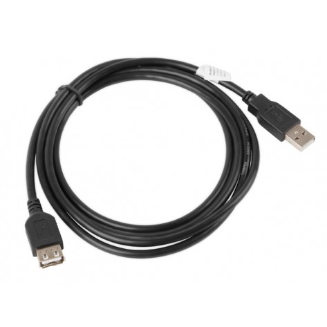 Кабел Lanberg extension cable USB 2.0 AM-AF - CA-USBE-10CC-0018-BK