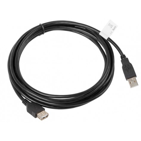 Кабел Lanberg extension cable USB 2.0 AM-AF 2.0 - CA-USBE-10CC-0030-BK